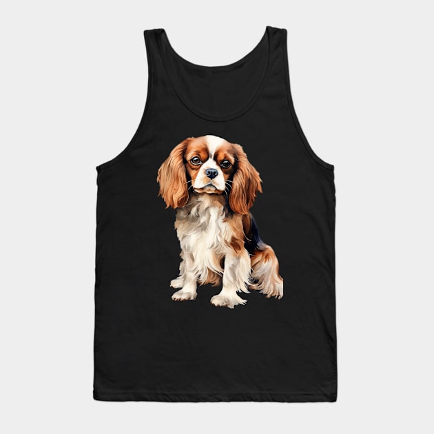 Cavalier King Charles Spaniel Tank Top by DavidBriotArt